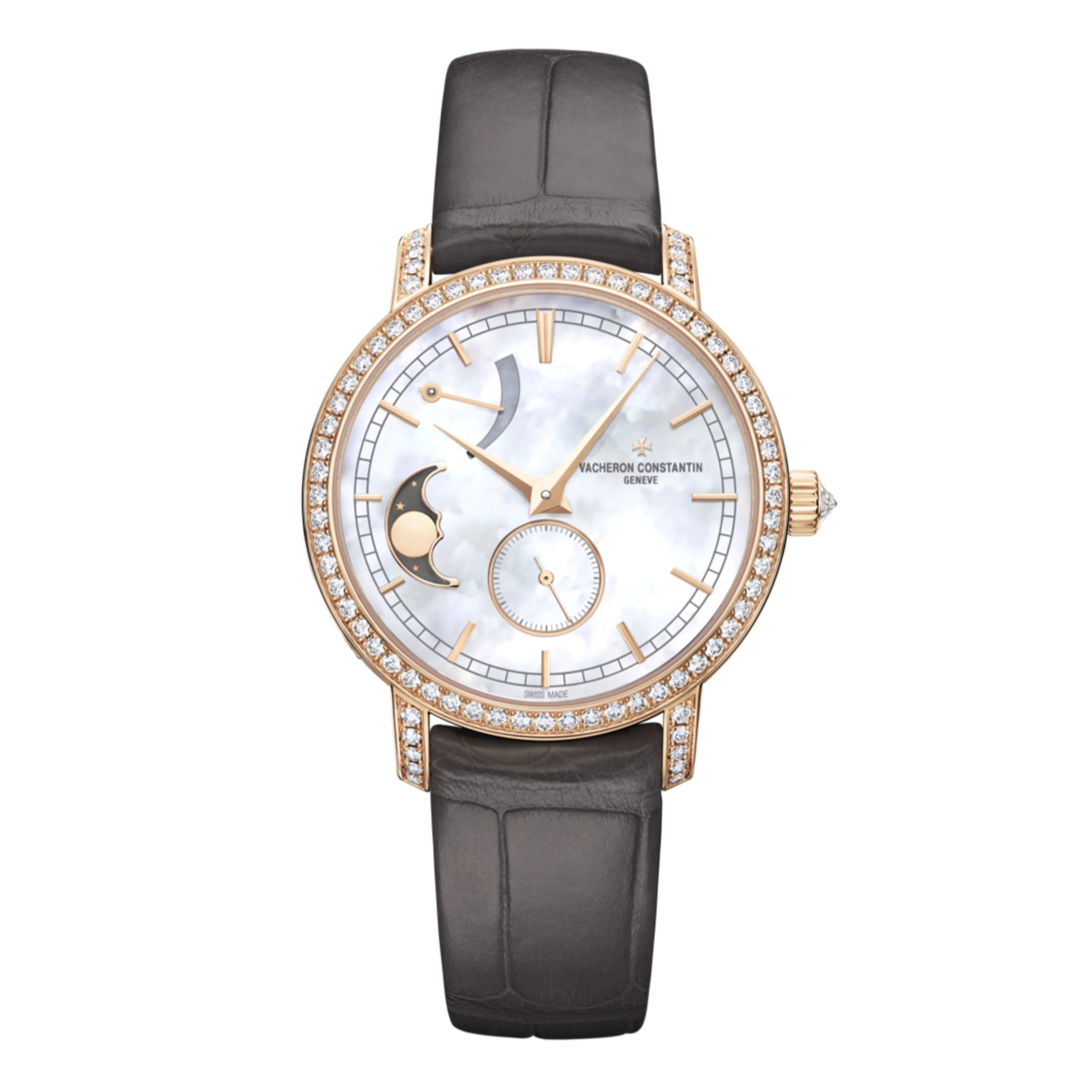 Vacheron Constantin Traditionnelle Moon Phase Watch, 36mm Mother Of Pearl Dial, 83570/000R-9915