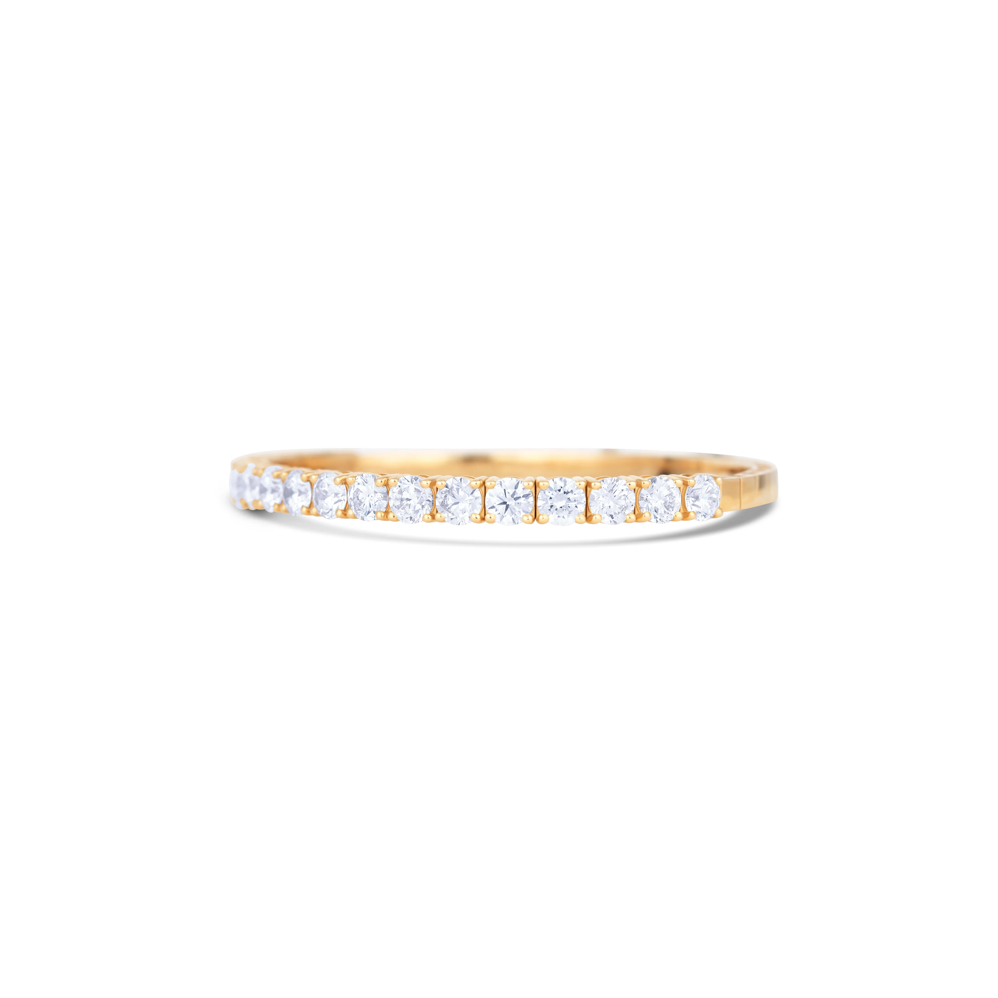 Yellow Gold Round Diamond Bangle - Image 2