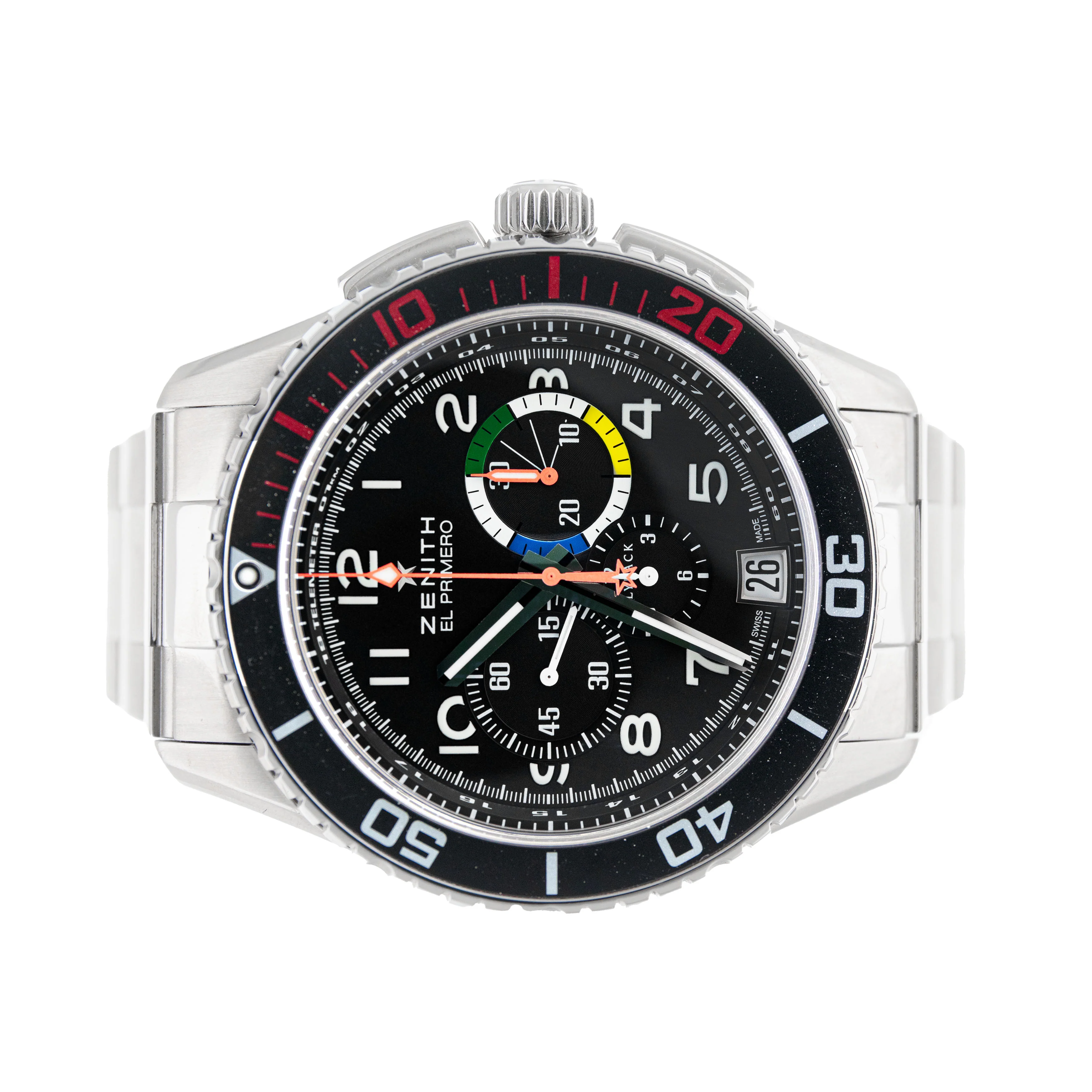 Zenith El Primero Stratos Flyback Stainless Steel Black 45.5mm 2063.405/21.R515 - Image 2
